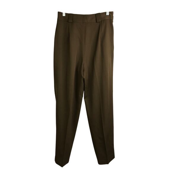 Ellen Tracy Trouser Womens Sz 10 Dark Brown 100% Wool Classic Vintage - Picture 3 of 8